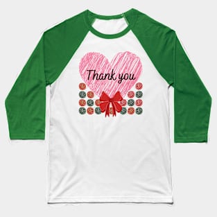 Thank you and Christmas Baseball T-Shirt